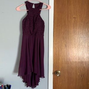 Purple high low formal dress. Size 0